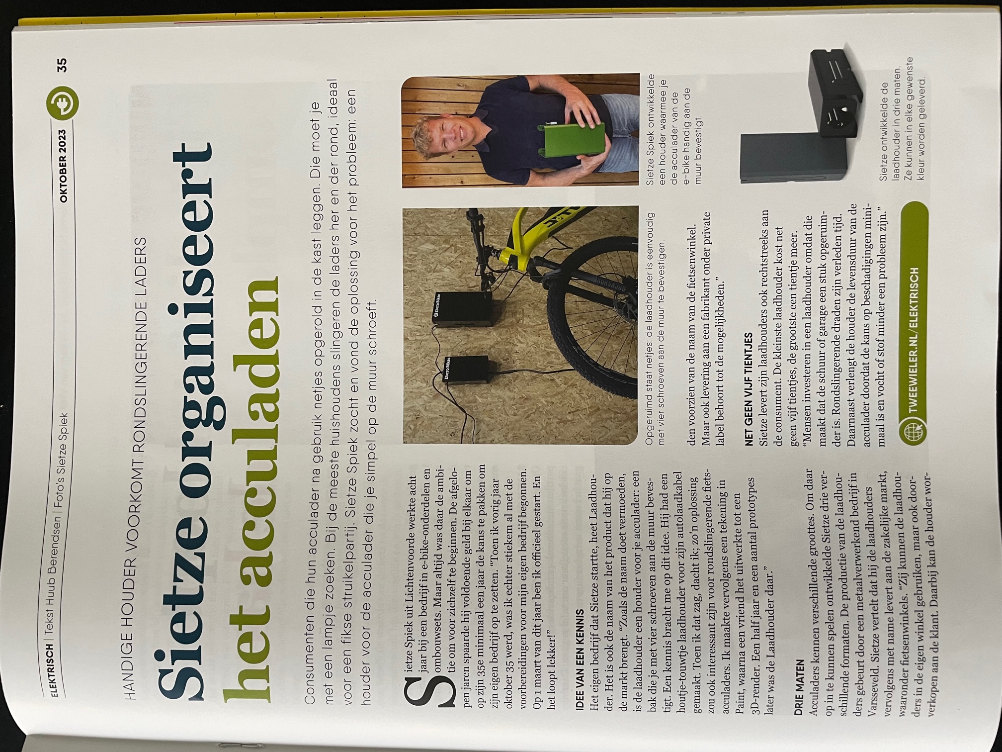 oplaadkabelhouder voor elektrische auto's, steps, scooters, scootmobielen en motors